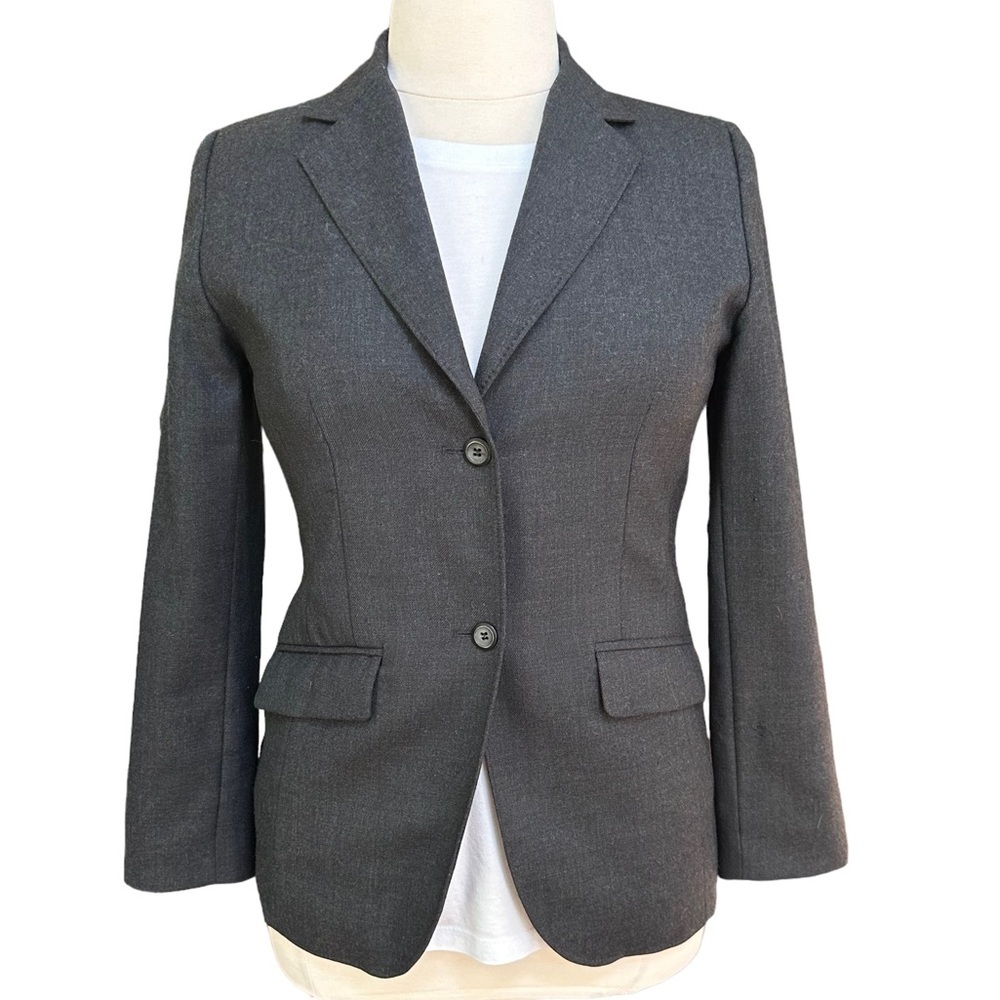 Pendleton Womens Vintage Wool Grey Two‎ Button Blazer Size 10